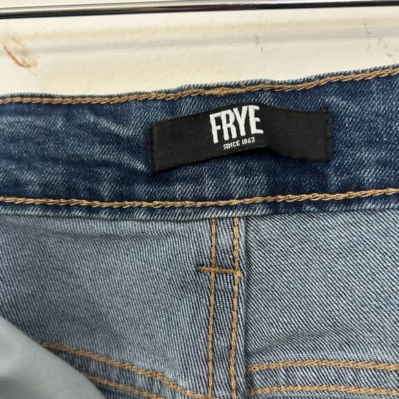 Frye Jeans Womens 14 Blue Denim Stretch Mid Rise Straight Leg Classic Fit 14/32 - Picture 4 of 8